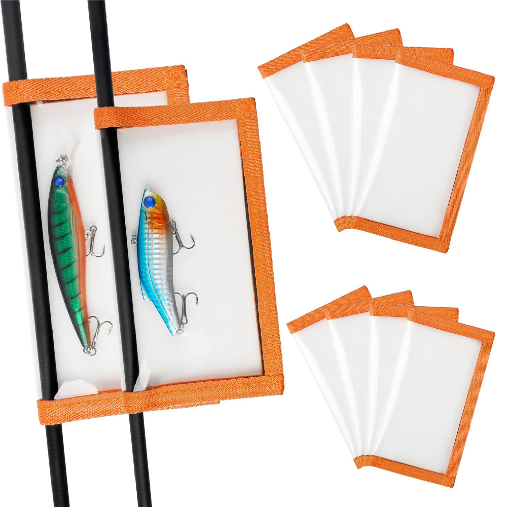 Saltwater Fishing Hook - ปลอกหุ้มเหยื่อตกปลา 4 ชิ้น ทำจากพีวีซีใส ทนทาน ป้องกันเหยื่อตกปลา
