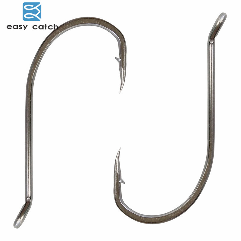 Fishing Equipment Shop - Easy Catch 100 ชิ้น 92554 สแตนเลสสตีลสีขาวยาวตะขอตกปลา