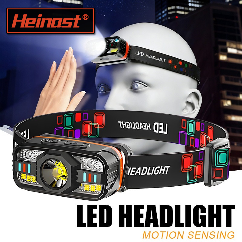 Fishing Headlamp - ไฟหน้าแบบ LED แบบชาร์จไฟผ่าน USB แบบพกพาพร้อมแบตเตอรี่ในตัว 6