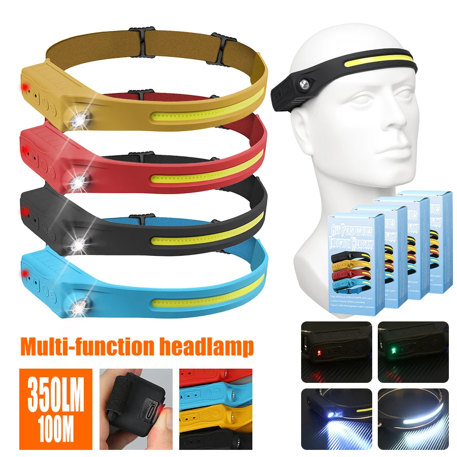 ไฟหน้าแบบชาร์จไฟได้ 350 ลูเมนเ - Fishing Headlamp บทวิจารณ์และราคา