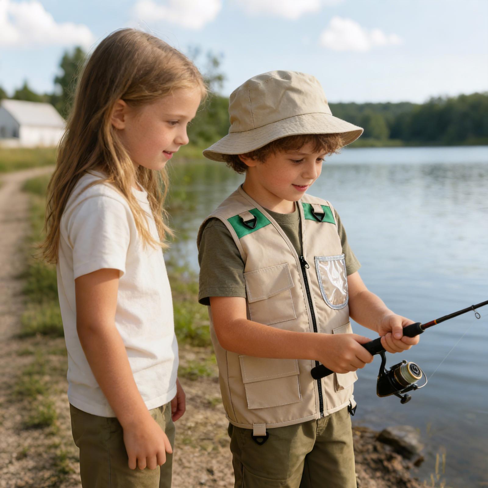 เสื้อกั๊กเด็กสำหรับกิจกรรมกลาง - Fishing Equipment Logos บทวิจารณ์และราคา