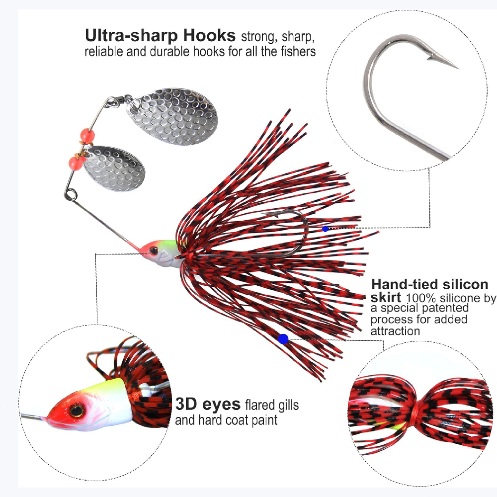 เหยื่อตกปลาแบบสปินเนอร์เบท 6 ช - Fishing Equipment Shop บทวิจารณ์และราคา