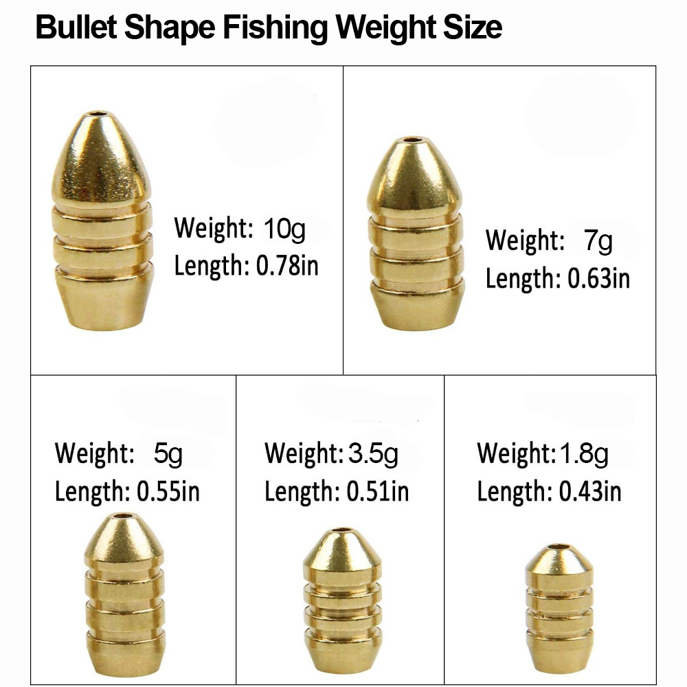 10 ชิ้นทองเหลืองตกปลาน้ําหนักท - Fishing Equipment Shop บทวิจารณ์และราคา
