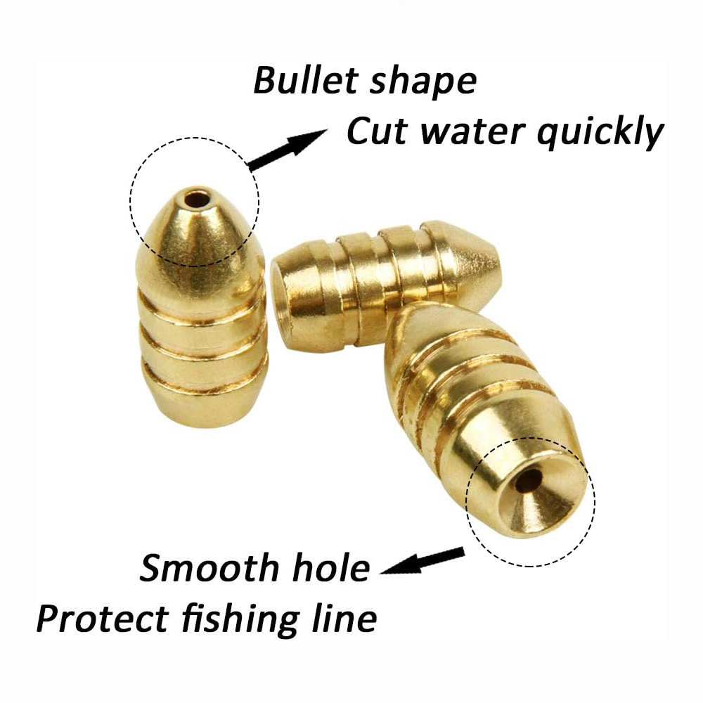 10 ชิ้นทองเหลืองตกปลาน้ําหนักท - Fishing Equipment Shop บทวิจารณ์และราคา
