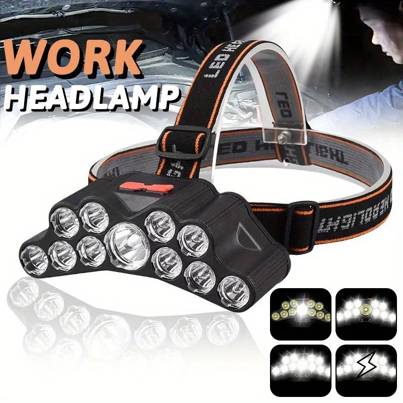11 LED ไฟหน้าแบบแรงสูงโคมไฟหัว - Fishing Headlamp บทวิจารณ์และราคา