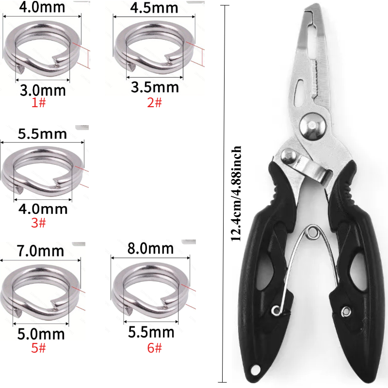 ชุดตัวเชื่อมต่อแหวนแยกสแตนเลสส - Fishing Pliers บทวิจารณ์และราคา