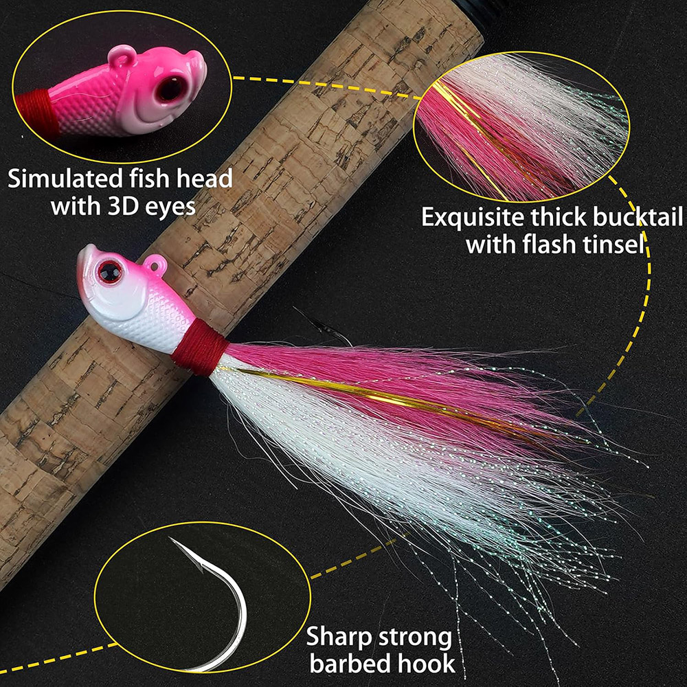 เหยื่อปลอมแบบ Bucktail Jigs 3  - Fishing Equipment Shop บทวิจารณ์และราคา