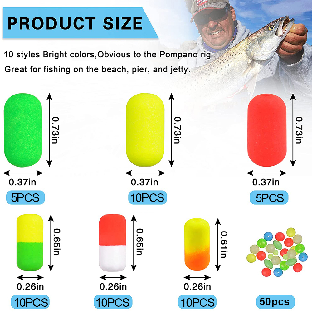 138Pcs Pompano Rigs ลอยลูกปัดช - Fishing Equipment Shop บทวิจารณ์และราคา